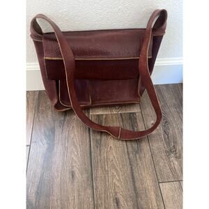 CYDWOQ Flap Bag Handmade Leather Asymmetric Sling Tote 11.5" x 10" CA, USA